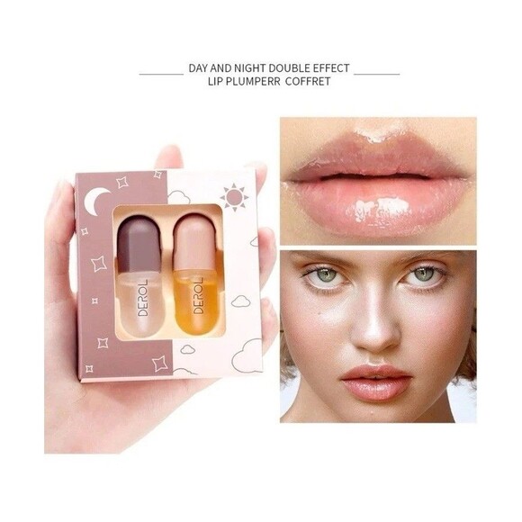 2x DEROL Lip Plumper Extreme Lip Gloss Plump Volume Lips Moisturizing Maximizer - Picture 7 of 8